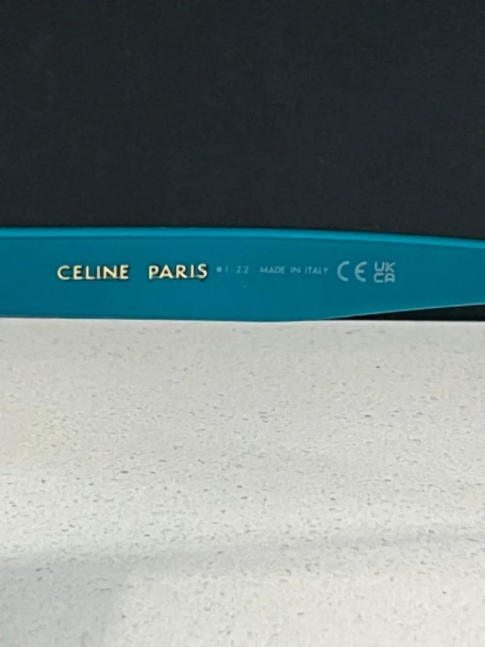 Celine Classic Rectangular Sunglasses CL40249U 87A Turquoise